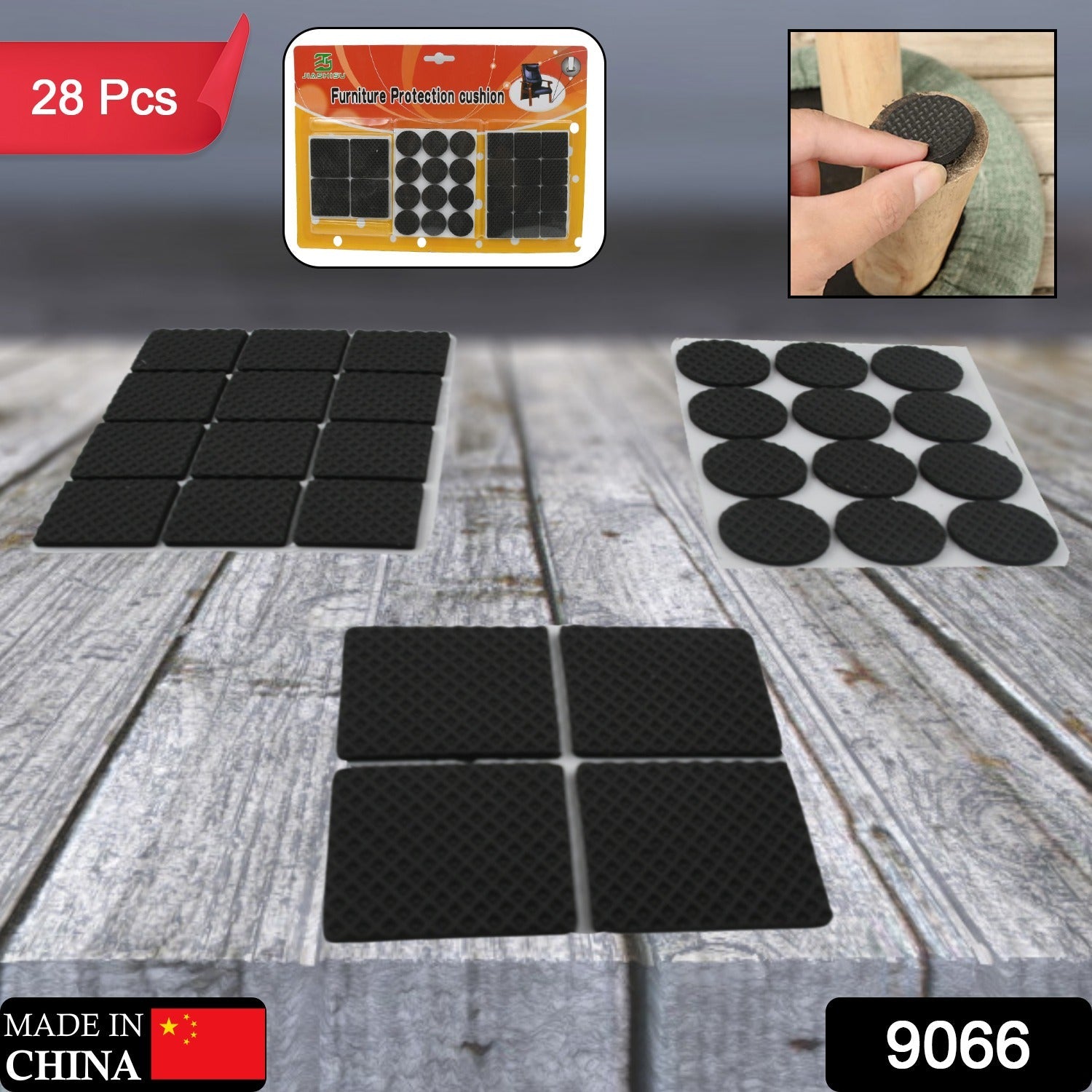 28 Pc Rubber Furniture Pads Self Sticking Non Slip Furniture Noise Insulation Pads 28 Pc Rubber Furniture Pads Self Sticking Non Slip Furniture Noise Insulation Pads